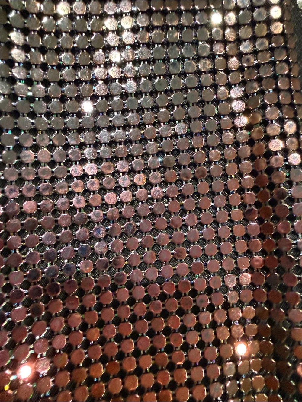 Sequin Wristlet Clutch with Silver Chain - Black & Pink